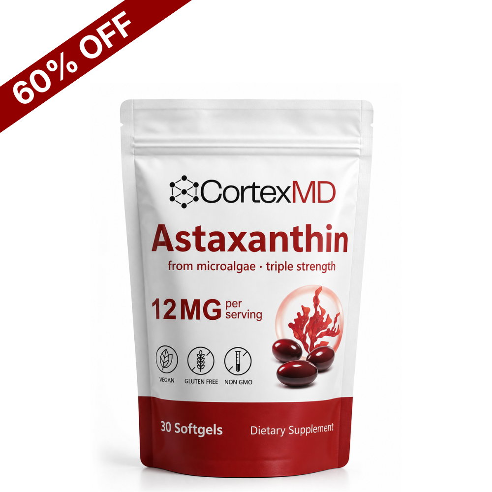 CortexMD Astaxanthin 12mg Softgels – Mood, Brain Health & Mental Clarity
